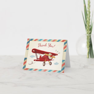 Cartão De Agradecimento Airplane Baby shower Thank you card Adventure Map