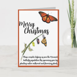 Cartão De Agradecimento Ajude a salvar a borboleta Monarca