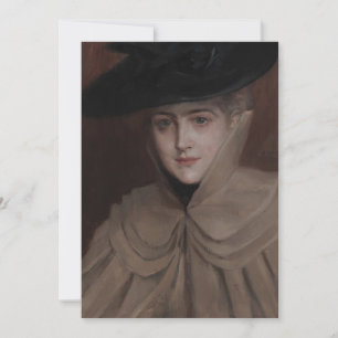 Cartão De Agradecimento Albert Edelsense - Retrato de uma Jovem Mulher