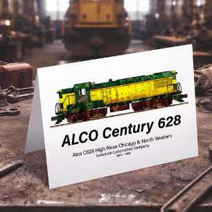 Cartão De Agradecimento Alco C-628 aka Alco Century 628 Locomotiva Diesel