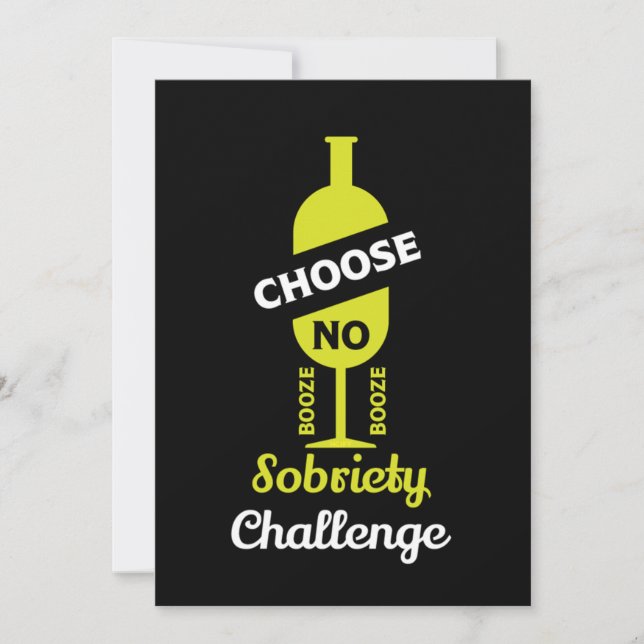 Cartão De Agradecimento Álcool Sobriedade Álcool Suporte Teotal Sem Álcool (Frente)