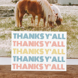 Cartão de Agradecimento Alegre Obrigada a Todos