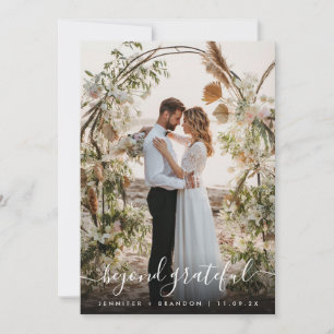 Cartão De Agradecimento Além do obrigado de fotos da camada agradecida