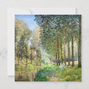 Cartão De Agradecimento Alfred Sisley - Descanse ao longo da Corrente