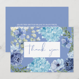 Cartão De Agradecimento Algo azul antes do chá de bebê de hortênsia nupcia