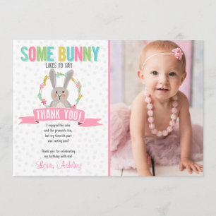 Cartão De Agradecimento Alguma menina de festa de aniversário dos cartõe