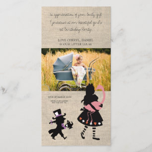 Cartão De Agradecimento Alice no obrigado do país das maravilhas você