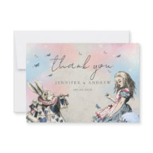 Alice no País das Maravilhas Vintage Obrigado