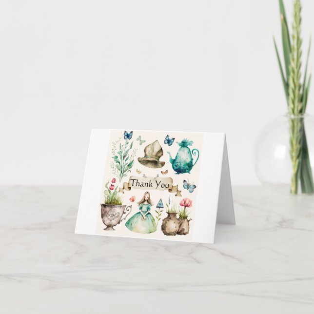 Cartão De Agradecimento Alice teme (Frente)