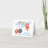 Aliens Aniversário Obrigado Nome Destinatário Cart