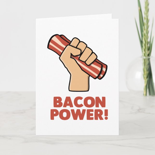 Cartão De Agradecimento Alimentação de bacon (Frente)