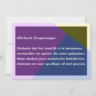 Cartão De Agradecimento Allerbeste Zorgmanager
