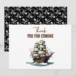 Cartão De Agradecimento Alô! Aniversário de 8 anos do Navio Pirata
