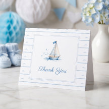 Alô É um Menino Chá de Bebê Barco à Vela Azul