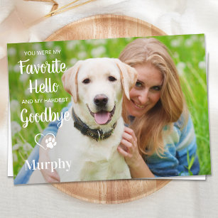 Cartão De Agradecimento Alô Favorito Hardad Goodbye Pet Memorial Foto