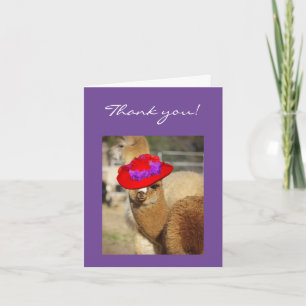 Cartão De Agradecimento Alpaca Thank You Cards