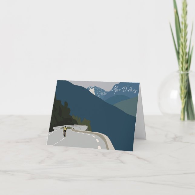 Cartão De Agradecimento Alpe d’Huez ciclismo impressão digital (Frente)