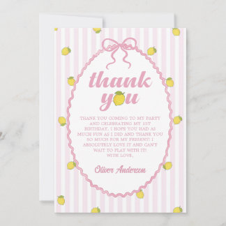 Cartão De Agradecimento Amalfi Lemon Photo Thank You Card