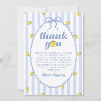 Cartão De Agradecimento Amalfi Lemon Photo Thank You Card