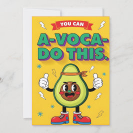Cartão De Agradecimento amante de abacate engraçado positivo kawaii fruta