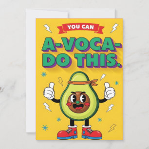 Cartão De Agradecimento amante de abacate engraçado positivo kawaii fruta