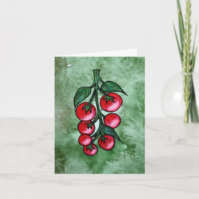 Cartão De Agradecimento Amante de Tomate (Frente)