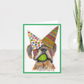 Cartão De Agradecimento amar a vida como um boxer-aquarela + texto