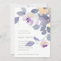 AMARELO MAUVE LILAC FLORAL CHÁ DE PANELA INVITE