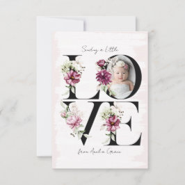 Cartão De Agradecimento AMAVA Boca Floral, Convidada de Aniversário da Men