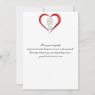 Cartão De Agradecimento Ame seu corpo agora