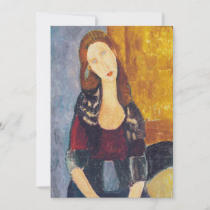 Cartão De Agradecimento Amedeo Modigliani - Retrato Jeanne Hebuterne #2