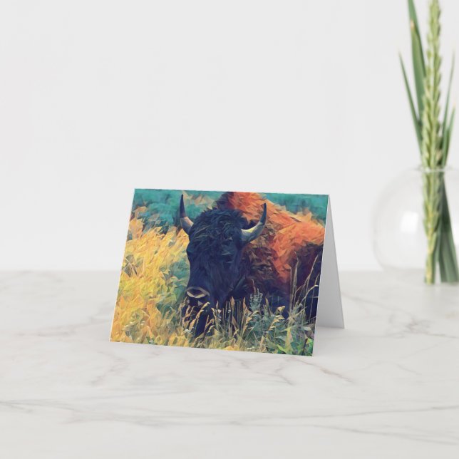 Cartão De Agradecimento American Bison Note Card (Frente)