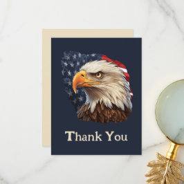 Cartão De Agradecimento American Flag Bald Eagle