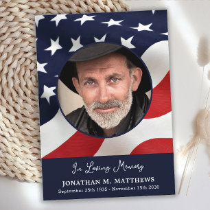 Cartão De Agradecimento American Flag Custom Photo (Personalização da band