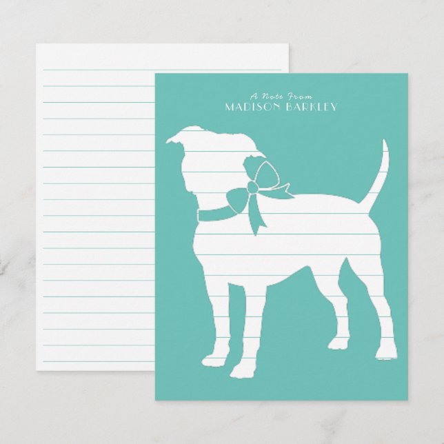 Cartão De Agradecimento Americano Staffordshire Pit bull Dog Puppy (Frente/Verso)