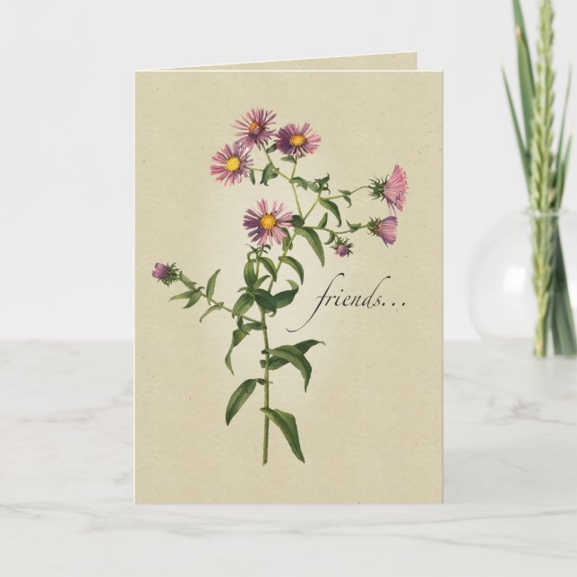 Cartão De Agradecimento Amigos, Obrigado, Flores Rosa, Religioso (Frente)