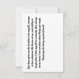 Cartão De Agradecimento Amizade