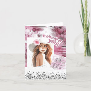 Cartão De Agradecimento Amizade Pensando em Você