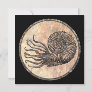 Cartão De Agradecimento Ammonite Fóssil