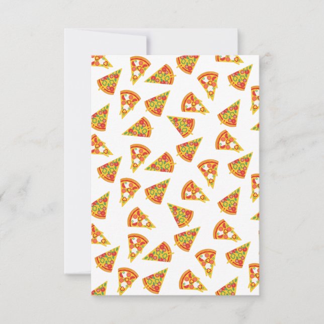 Cartão De Agradecimento Amo Pizza   (Frente)