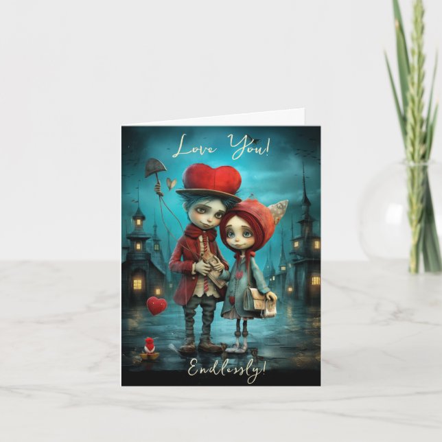 Cartão De Agradecimento Amo-Te (Frente)