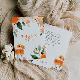 Cartão De Agradecimento Amor à Primeira Taça Modern Chá de Noiva