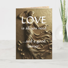 Cartão De Agradecimento Amor Divertido & Um Bom Advogado Luxo Ouro Obrigad