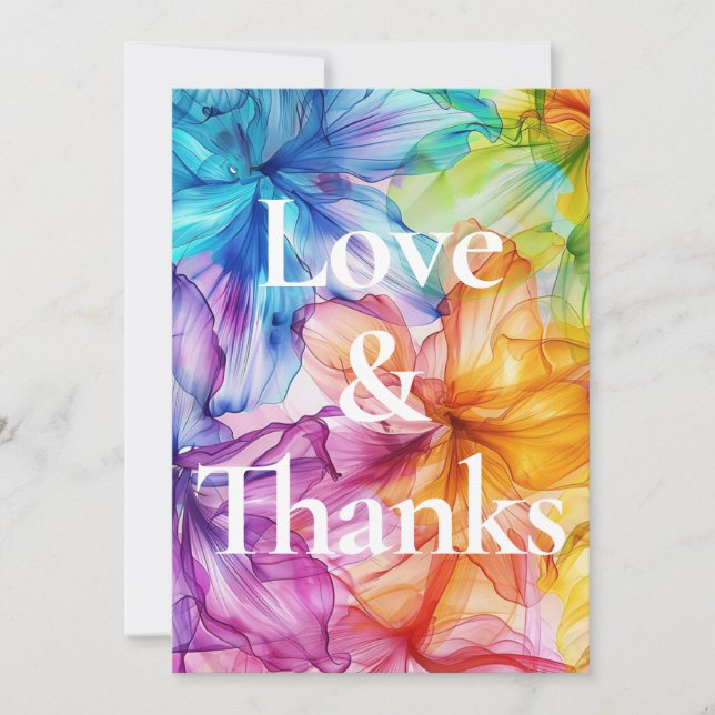 Cartão De Agradecimento ❤️ AMOR e OBRIGADOS Bloom Eetano (Frente)