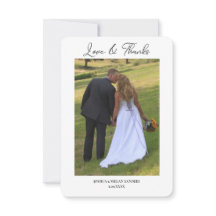 Amor e Obrigados de Casamento Fotográfico Moderno 