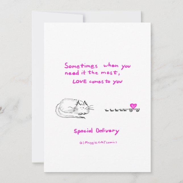 Cartão De Agradecimento Amor, entrega especial (Frente)