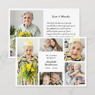 Cartão De Agradecimento Amor Moderno & Agradecimentos 6-Photo Simpatia