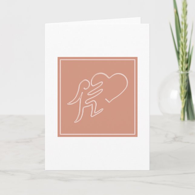 CARTÃO DE AGRADECIMENTO AMOR (PEACH) (Frente)