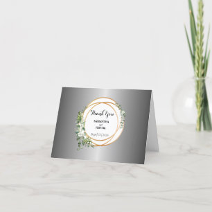 Cartão De Agradecimento Anéis De Ouro E Prata De Fusão