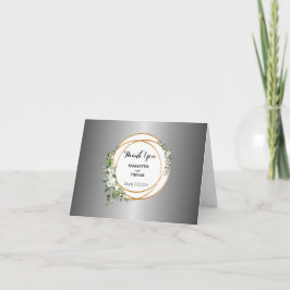 Cartão De Agradecimento Anéis De Ouro E Prata De Fusão